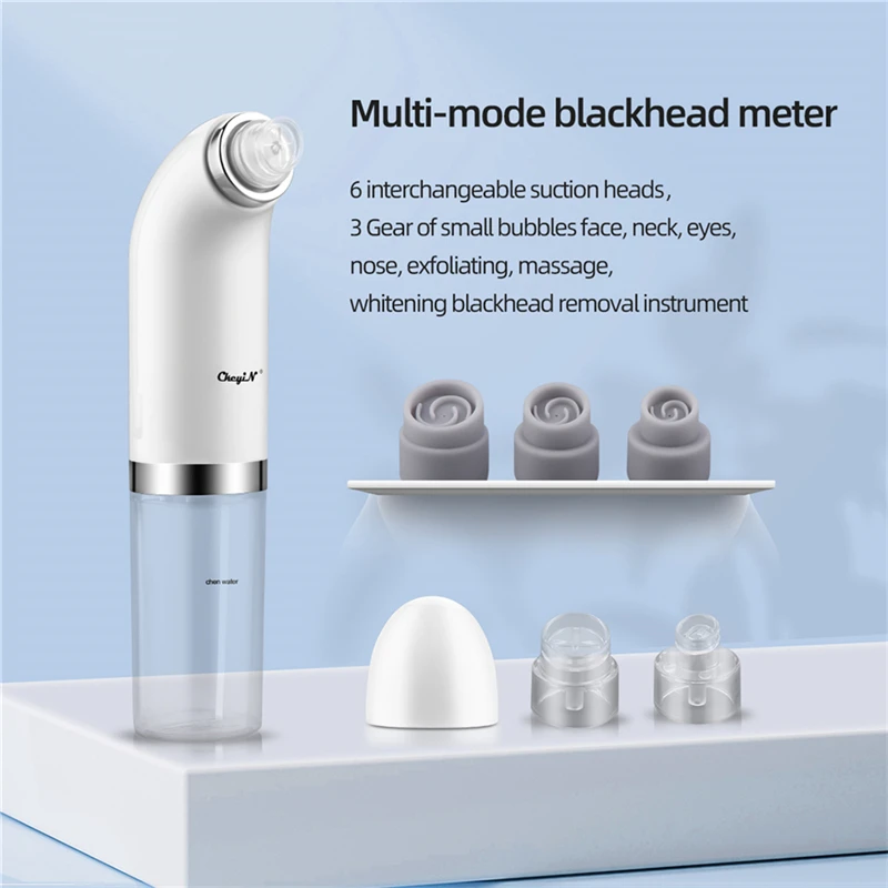 

CkeyiN Electric Vacuum Blackhead Acne Pore Cleaner Water Cycle Skin d Eep Cleaning Usb Rechargeable Face Cleaning Beauty Care