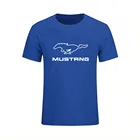 Летняя мужская футболка с принтом Ford Mustang Muscle Car, Мужская футболка, модная спортивная футболка с коротким рукавом для фанатов