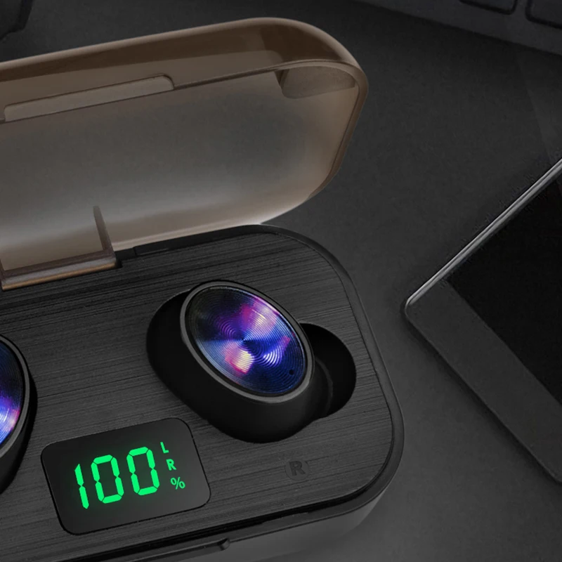 Bluetooth наушники беспроводные 5 0 Hi-Fi гарнитура F6 TWS 1500 мАч зарядная коробка IPX5