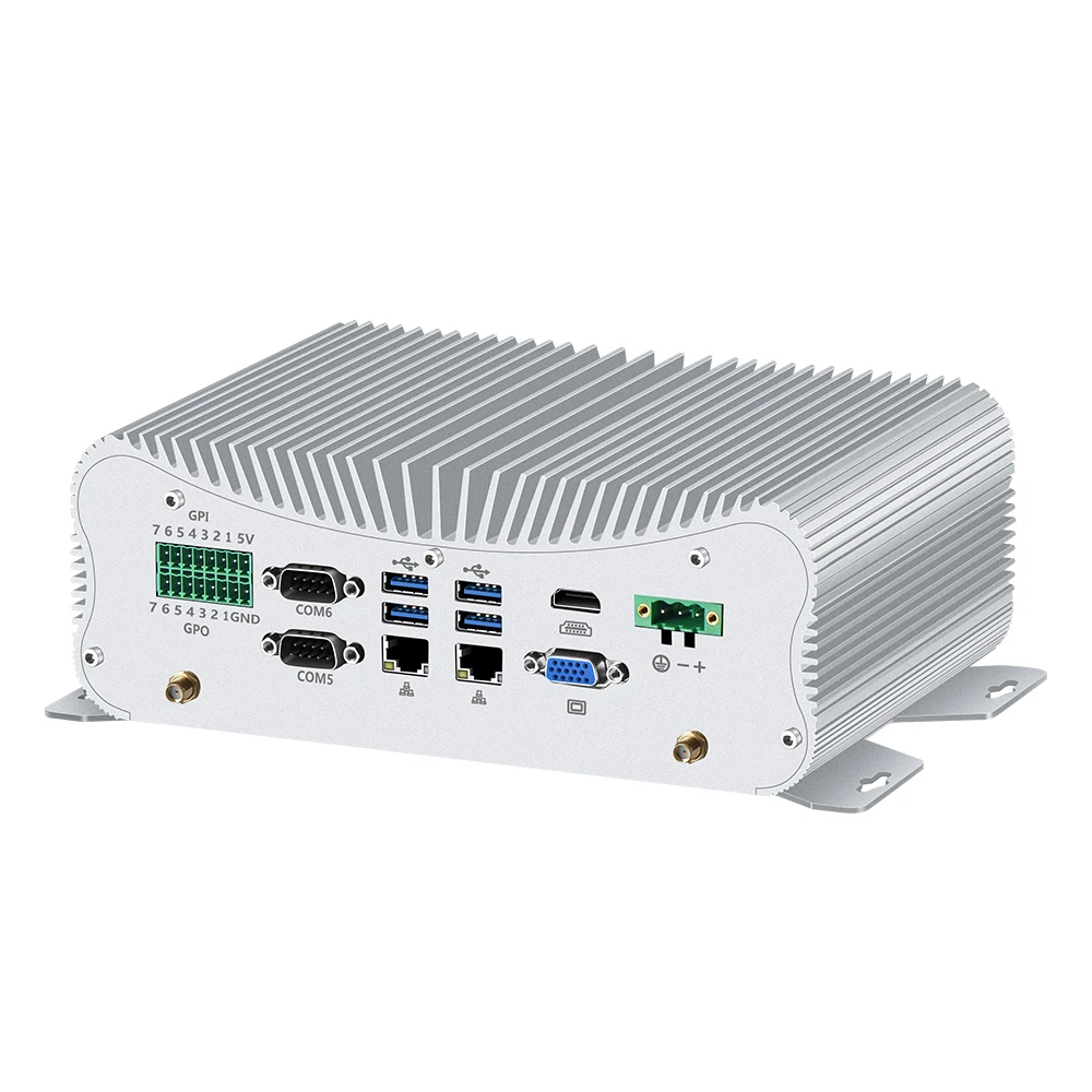 Мини ПК без вентилятора i7 10510U i5 10210U DDR4 ОЗУ RS232 RS422 RS485 двойная LAN PS/2 GPIO HDMI VGA WiFi 4G LTE