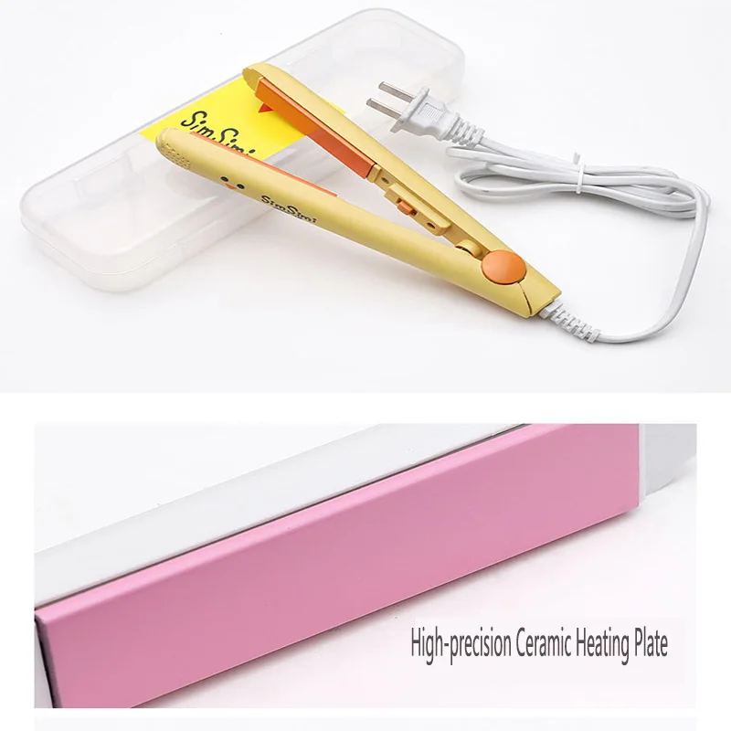 Мини прямые волосы завивка пластины бигуди двойного назначения керамический