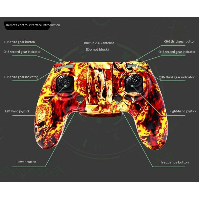 

WT8 Remote Control 2.4G Multi-Channel Helicopter Fixed-Wing Aircraft Model Graffiti Remote Control