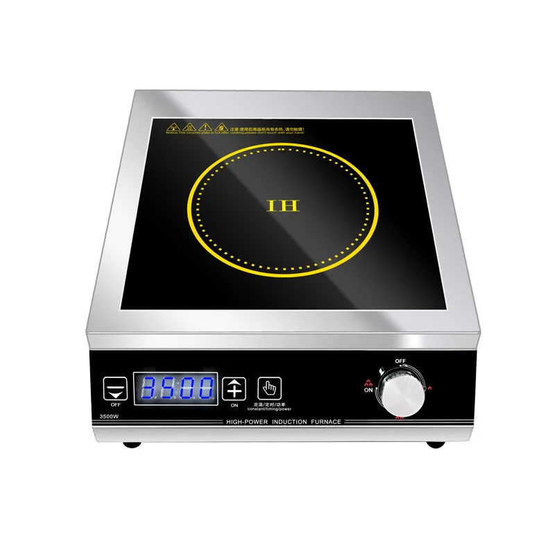 

Stainless Steel 3500 Watt Induction Cooker High Power Plane Button Knob Household Commercial Fire Boiler Factory Direct