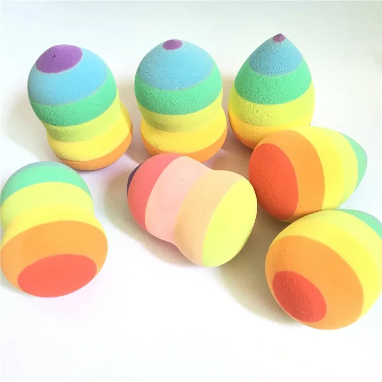 Цветная губка для нанесения основы под макияж косметическая пудра набор