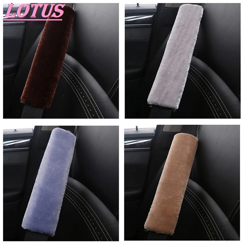 2 шт. автомобильный чехол для ремня безопасности овчины ремень сиденья с подушкой