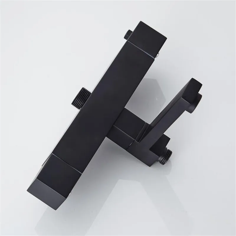 Черный Термостатический смеситель для душа ванной и клапан управления водой