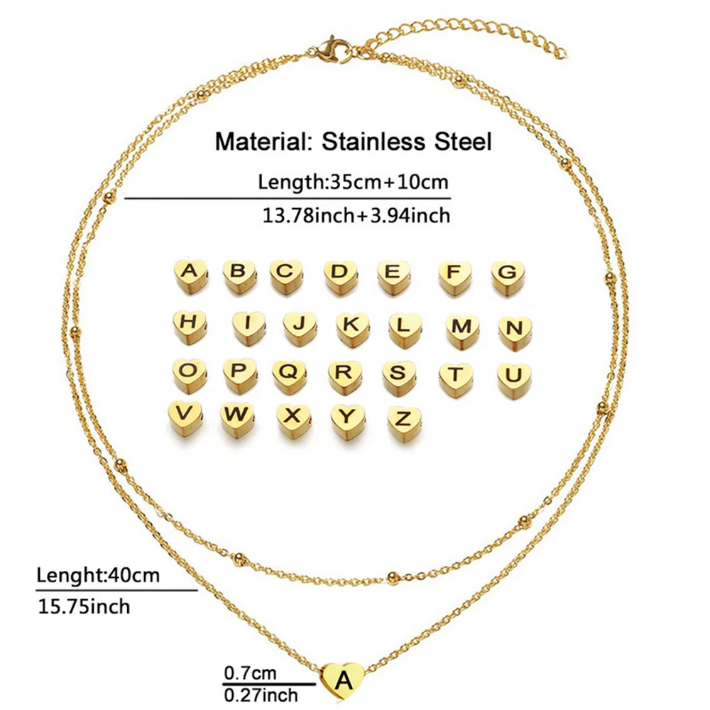 Женская двухслойная цепочка до ключицы с надписью | Украшения и аксессуары