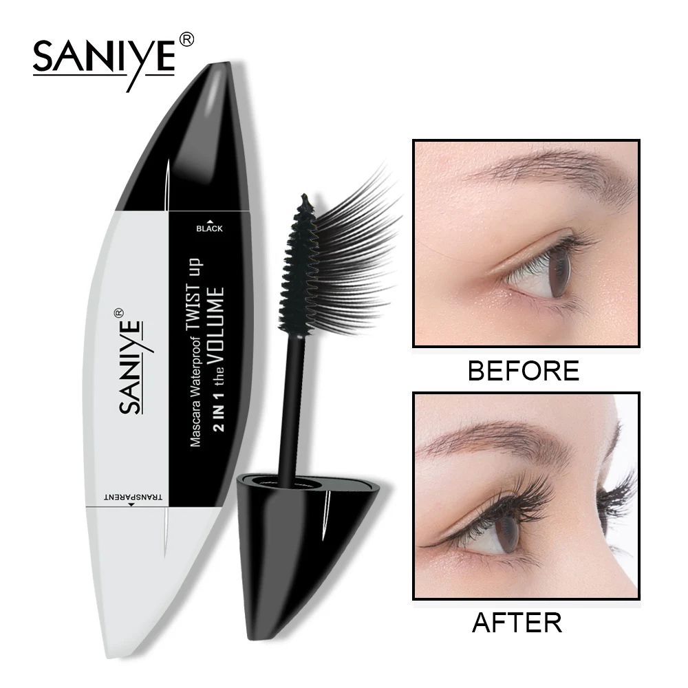 SANIYE тушь для ресниц с двойной головкой косметика водостойкая наращивания
