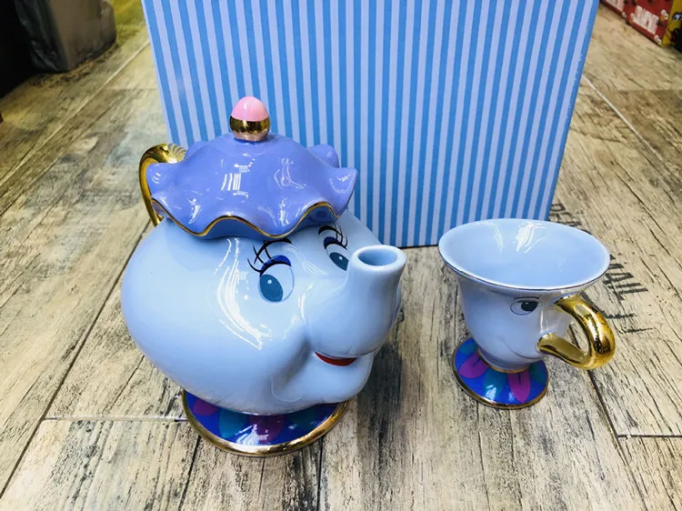 Мультяшный чайник Красавица и чудовище кружка горшок чашка с чипом Mrs один набор