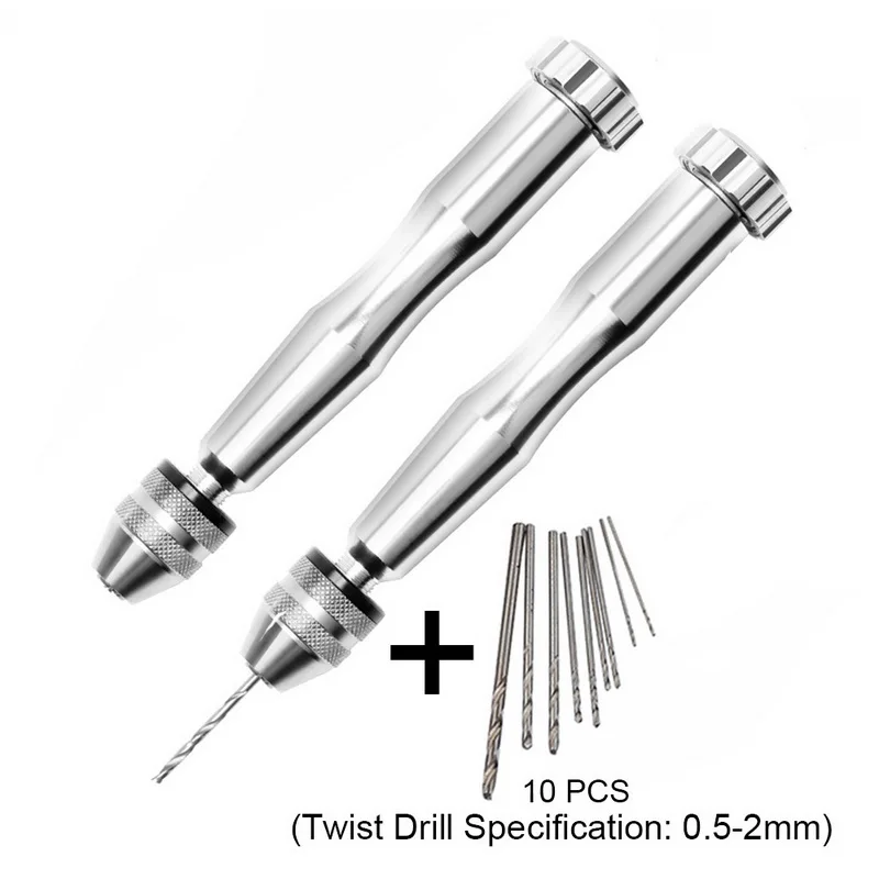 

Hand Drill Bits Aluminium Alloy Twist Drill 0.6-3mm Twist Drill With Precision Hand Pin Vise Rotation Tools For Wood/Jewelryl