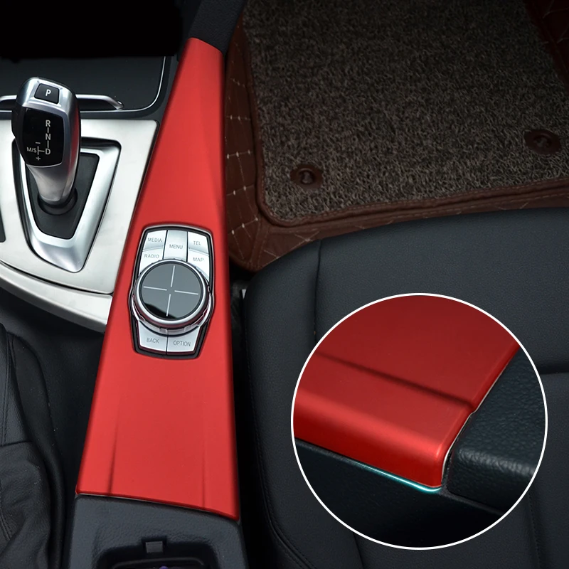 

Car Styling Console Gear Shift iDrive Multimedia Panel Holder Cover Trim Car Stickers for BMW 3 4 Series 3GT F30 F31 F32 F34 F36