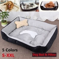 pet dog bed super soft dog sofa waterproof bottom soft fleece warm bed washable house for cat puppy cotton kennel mat