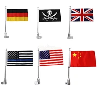 chrome motorcycle luggage rack pole skull germany china american national flag for honda goldwing gl1800 motorbike parts