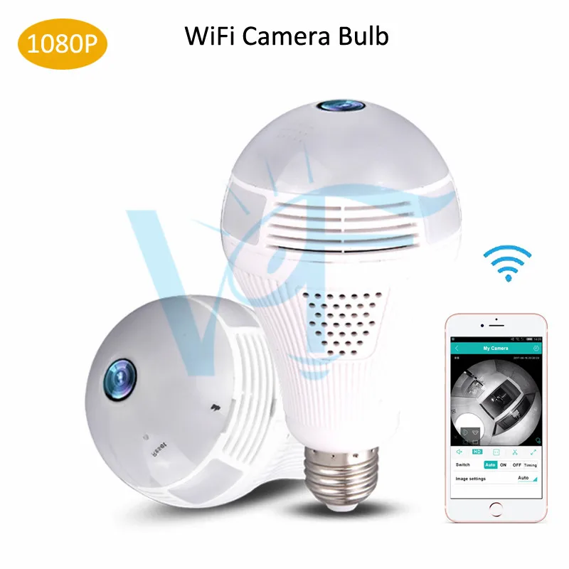 Hot Sale WiFi 1080P 360 Degree Wireless Surveillance Security Bulb Lighting Camera APP Remote View Monitor Light VF-CB200 | Обустройство