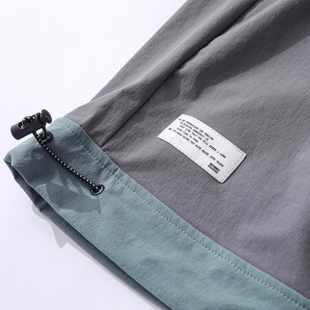 

Aolamegs Shorts Men Patchwork Drawstring Casual Shorts Summer Loose Retro Japanese Harajuku All-match Knee-length Sweatpants men