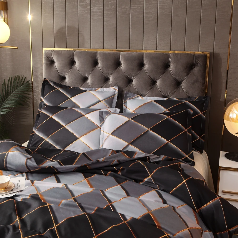 Набор пододеяльников с современным принтом набор постельного белья