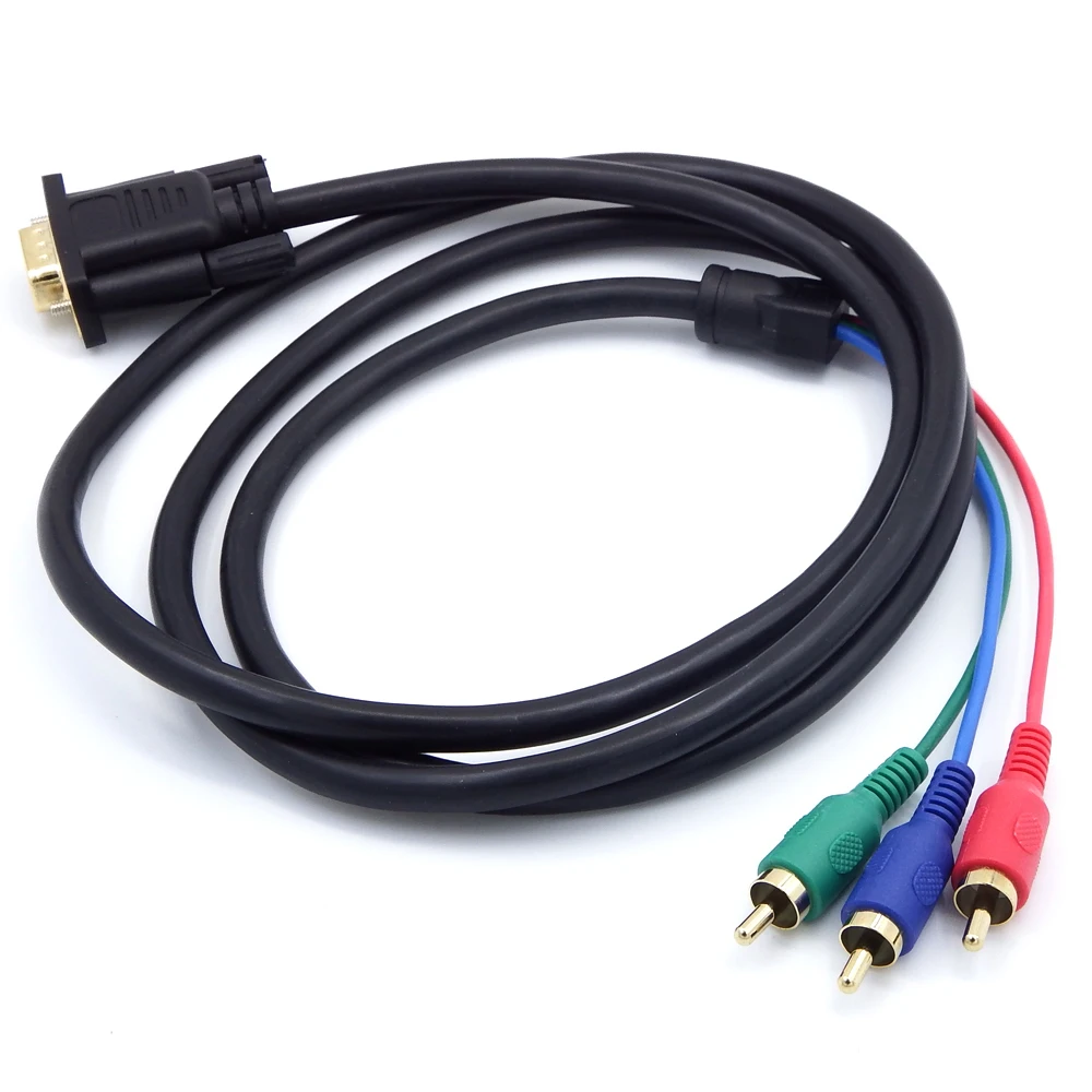 1 5 м VGA к телевизору 3 RCA компонентный AV Premium Edition аудио кабель адаптера высоко матч