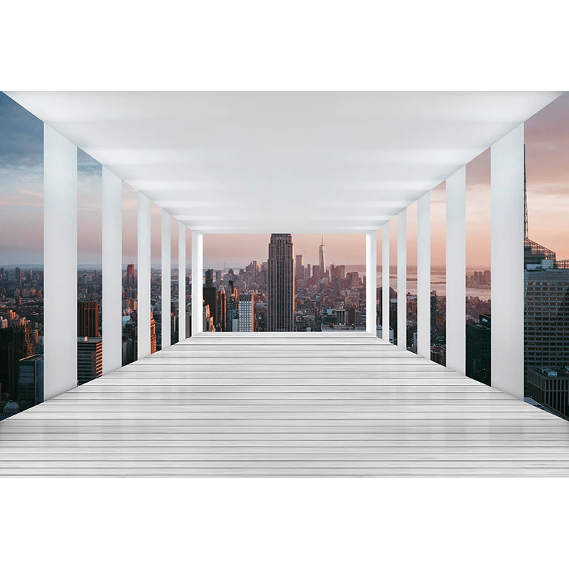 3D визуальный эффект расширение пространство обои для компании офиса фон