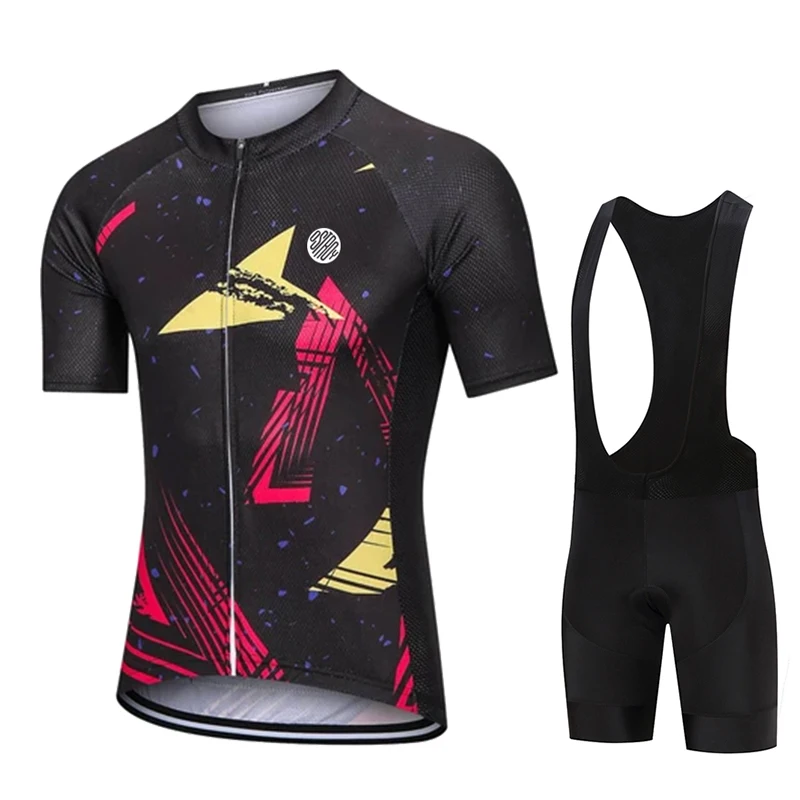 

OSTROY Summer Short Sleeve Downhill Jerseys Set Mountain Bike Downhill Set Breathable Cycling Jerseys Motocross Bike DH Shirt