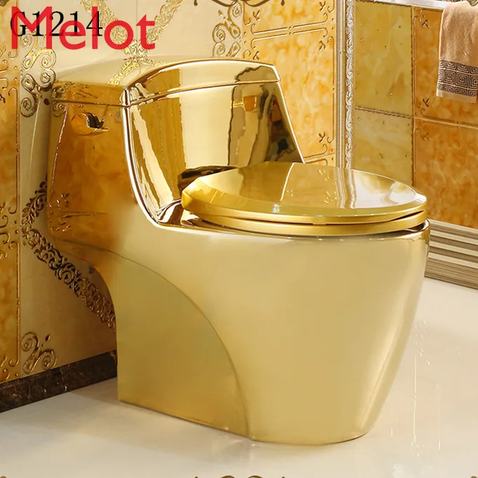 Ceramic gold color wc toilet bowl bathroom golden dragon toilet Best
