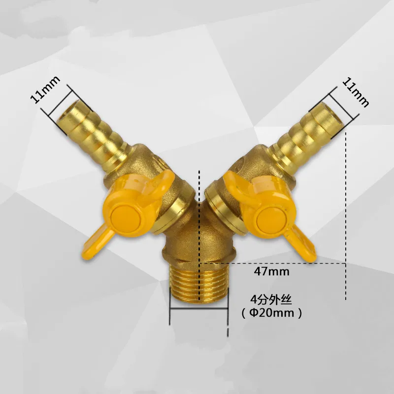 

high quality Hose Barb Inline Brass Water Oil Air Gas Fuel Line Shutoff Ball Valve Pipe Fittings Pneumatic Connector Controller
