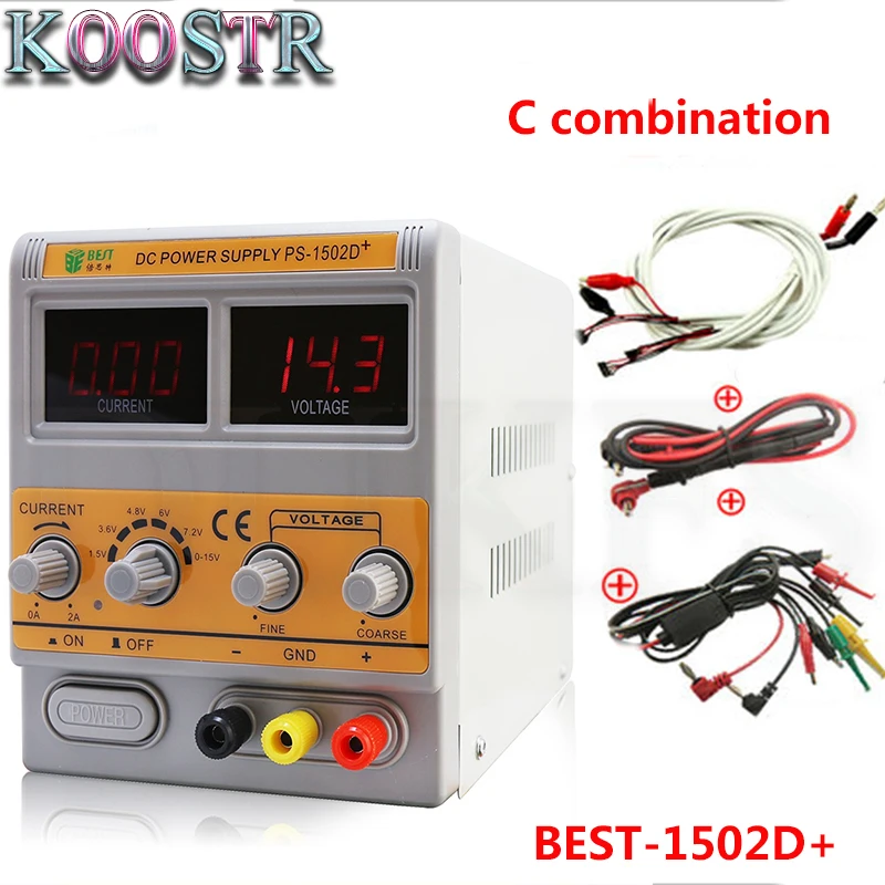 BST-1502D+ 15V 2A DC Регулируемый источник питания для ремонта мобильного телефона, светодиодный дисплей, прибор для обнаружения сигнала
