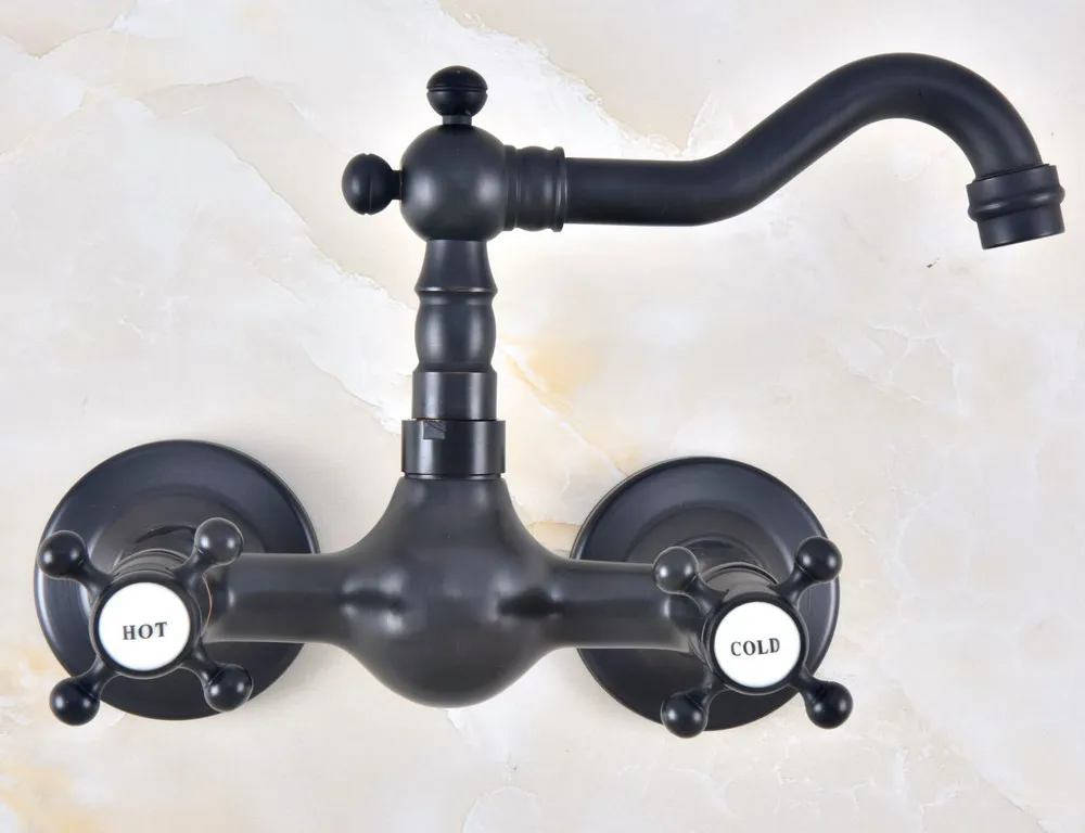 Черный Масло втирают античная латунь ванная комната кухонная раковина смеситель