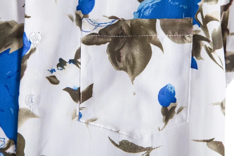 

2021 Summer New Men's Beach Style Suit Collar Short Sleeve Flower Shirt Fashion Casual Shirt casual slim fit