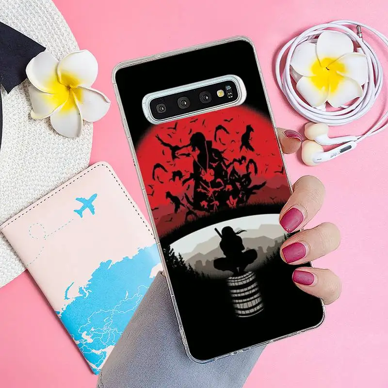 

akatsuki Naruto Phone Case Transparent for Samsung A71 S9 10 20 HUAWEI p30 40 honor 10i 8x xiaomi note 8 Pro 10t 11