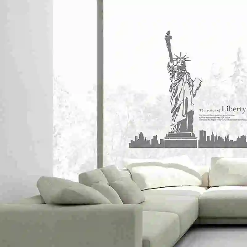 

New York City Decal Wall Sticker Vinyl Stickers Decor Mural Art Home Decoration Landmark Skyline Statue Of Liberty Wall Decal