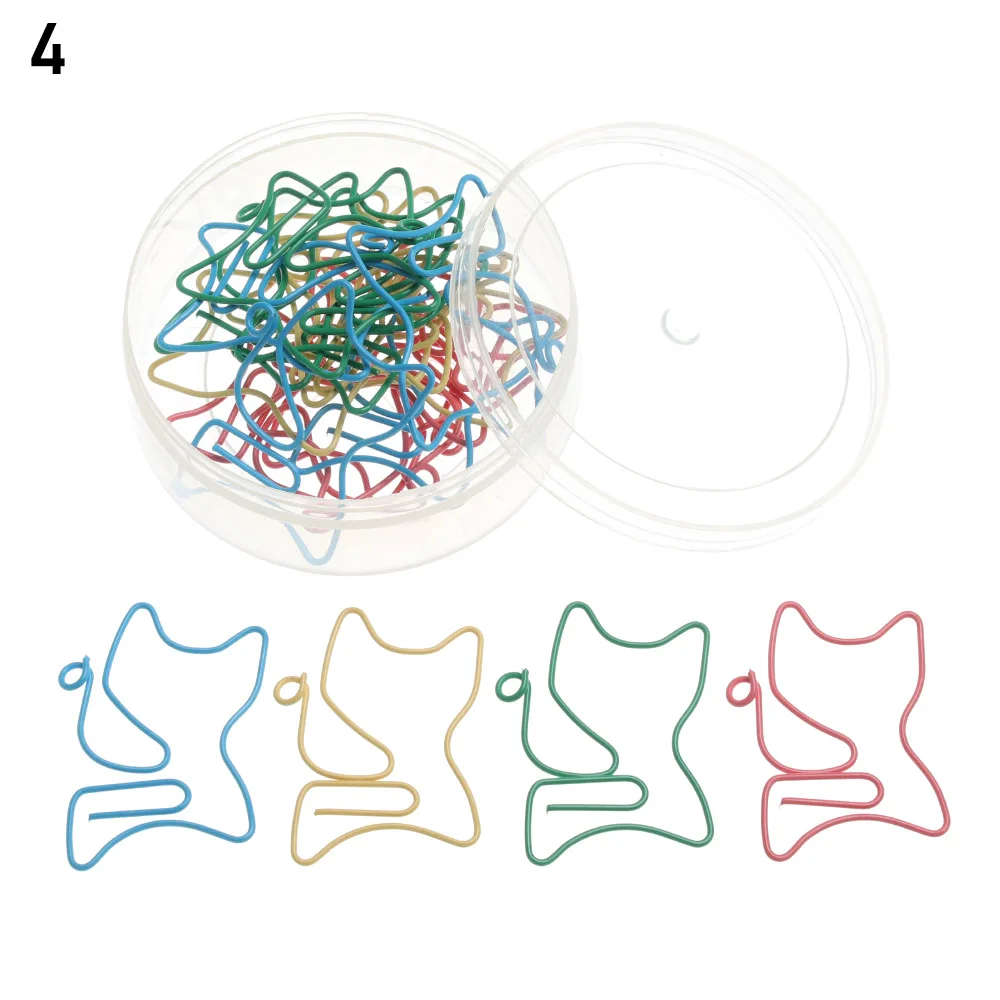 Металлические зажимы для бумаги в виде милых животных 20 шт. металлические