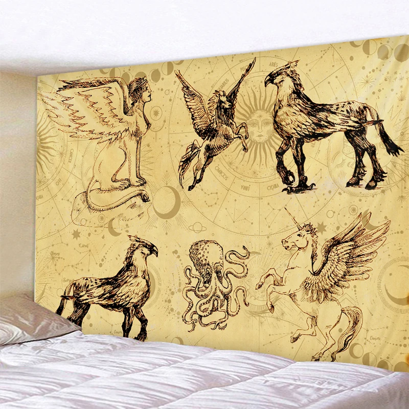 Животное Love You To гобелен для домашнего декора психоделические сцены стене висит в