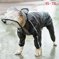 waterproof dog raincoat with hood transparent pet cat puppy rain coat pet jacket clothes for small medium large dog pet supplies