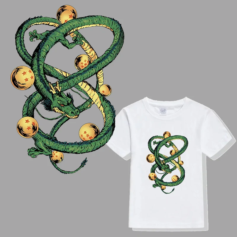 

Green Dragon Iron-on Transfers for Clothing Thermoadhesive Patch Thermal Stickers on Clothes Diy Heat Applique for Shirt Patches