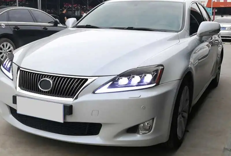 Светодиодный налобный фонарь для Lexus IS250 IS300 IS350 2006 до 2012 года полный светодиодный налобный фонарь модифицированный в сборе черный цвет