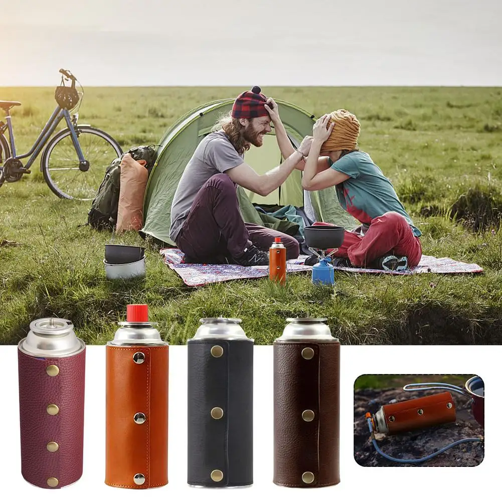 

Баки для барбекю, кемпинга, кожаный чехол для баков 15*24 см, банки для газов, защитная крышка, защита баков, сумка для хранения топливного цили...