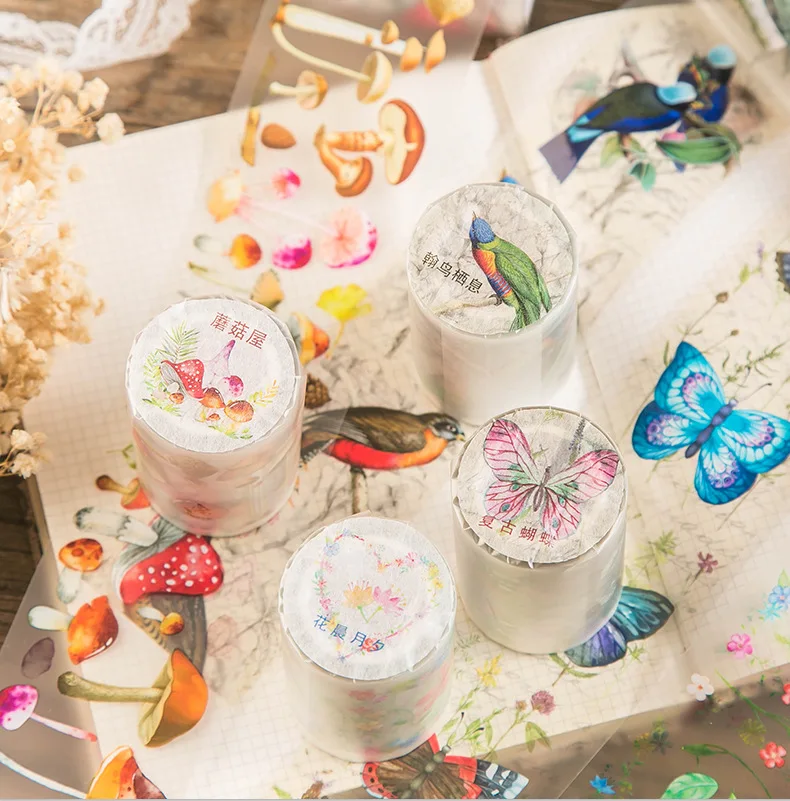 

10set/1lot Washi Masking Tapes Retro tape plant Decorative Adhesive Scrapbooking DIY Paper Japanese Stickers 5M