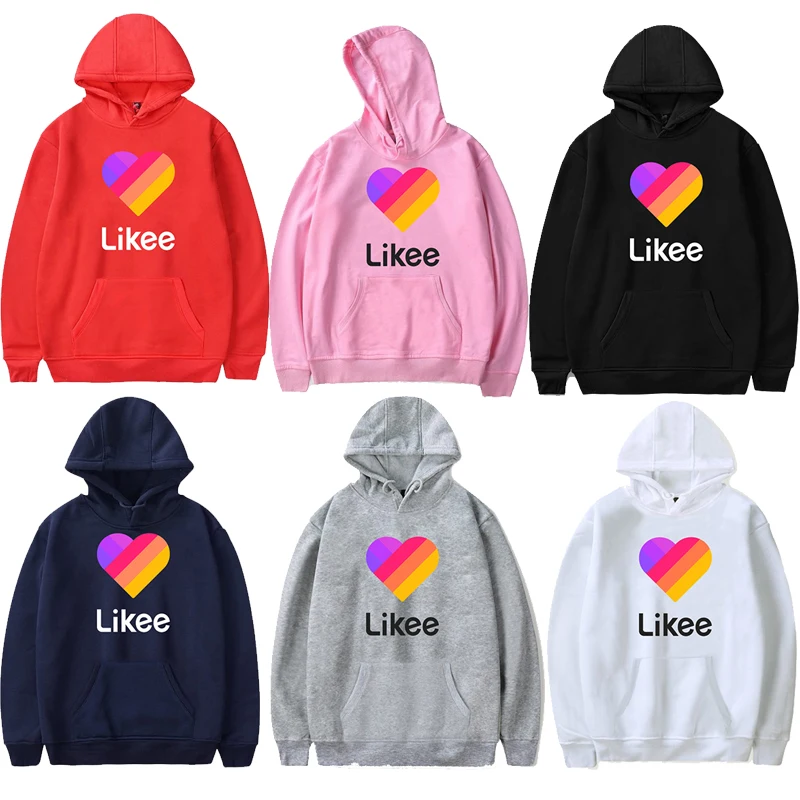

LIKEE Video Women Hoodies Russia Style Streetwear Hot Sale Pullover Men Likee Sweatshirts Funny Black Plus Size Loverly Hoodie