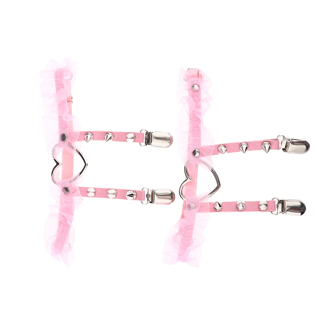 

2Pcs Leather Sexy Women Rivet Leg Garter Belt Harness Strap Thigh Ring Leg Strap Band Cosplay Party Clubwear Stocking Accesssory