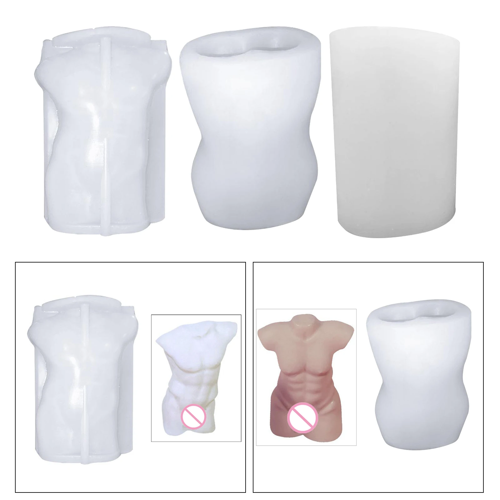 

Silicone Candle Mold 3D Homemade Casting Moulds Figurines DIY Craft Art Mold