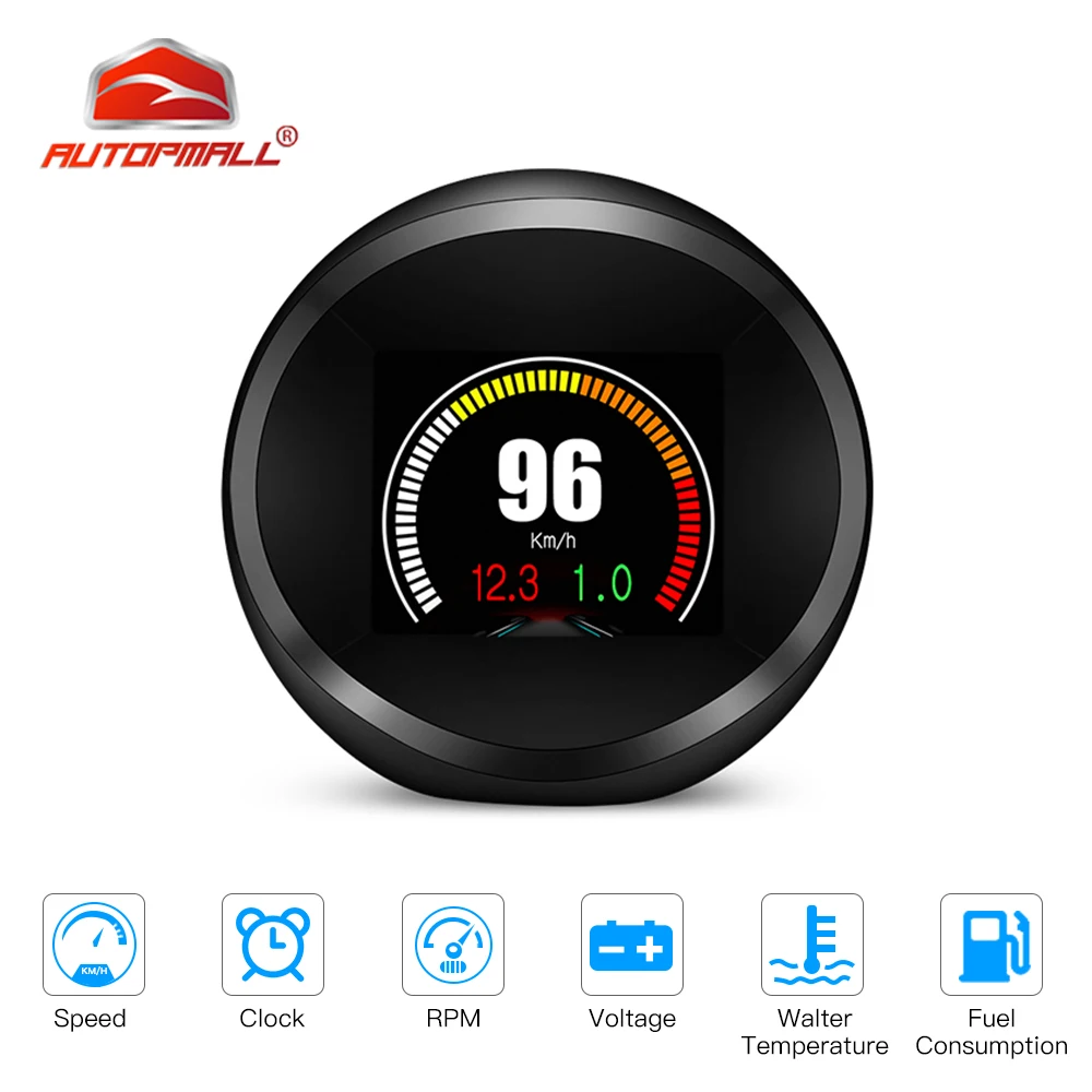 Новейший автомобильный прибор OBD + GPS, прибор OBD2, маленький и умный цифровой одометр, бортовой компьютер, прибор OBD, компас, км/ч миль/ч P11