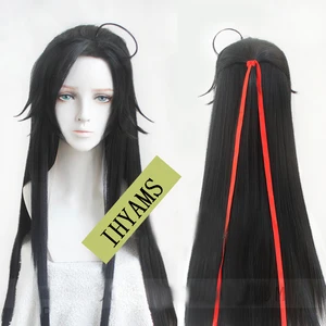 Парики для косплея Wei Wu Xian Yiling, патриарх из МО дао ЗУ Ши, 80 см, черные длинные прямые синтетические волосы в стиле, костюм + парик