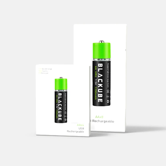 

BLACKUBE Free Shipping AA 1200mAh 1.5 V 1800mAh Security Batteries Large Capacity USB Rechargeable Lithium Battery