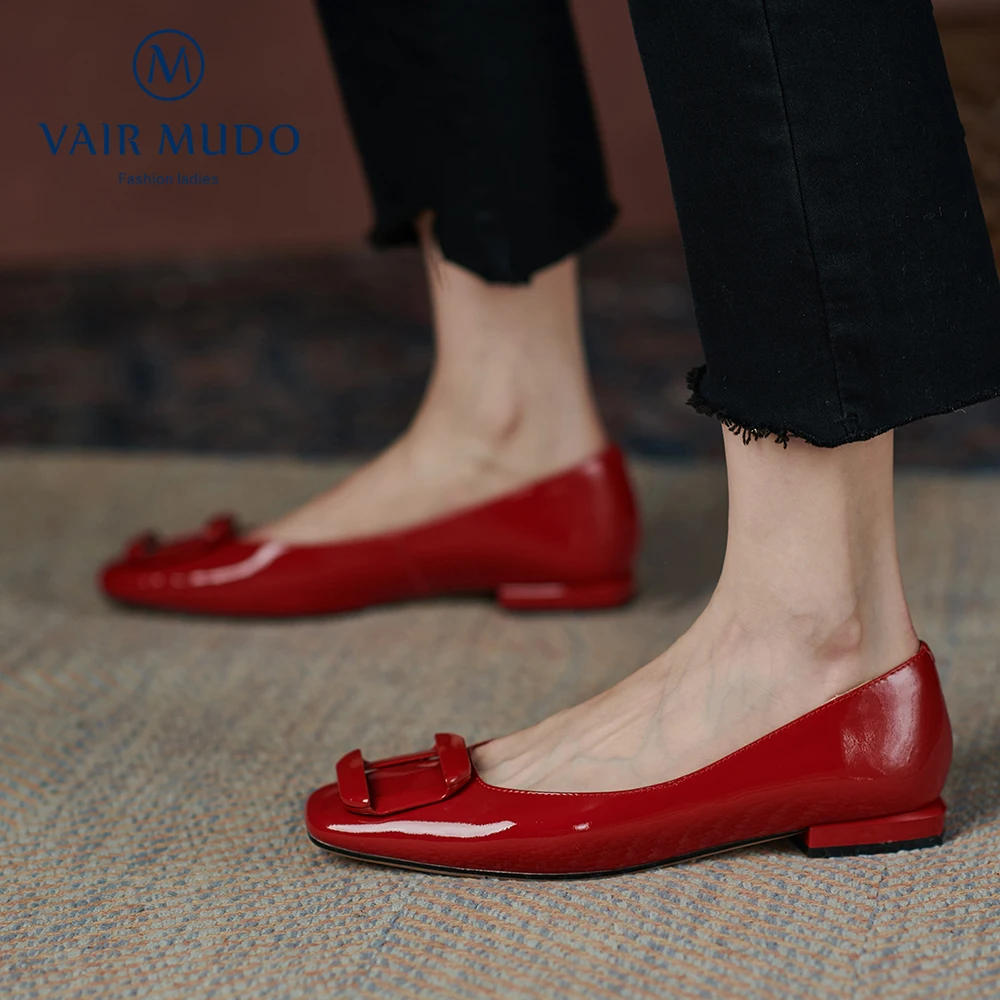 Женские туфли-лодочки VAIR MUDO на низком каблуке Элегантная модная повседневная