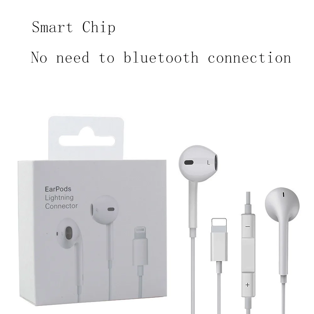 Для iphone Lighting наушники с микрофоном проводные стерео для Apple iPhone 8 7 Plus X XS MAX XR 11 Ear phone