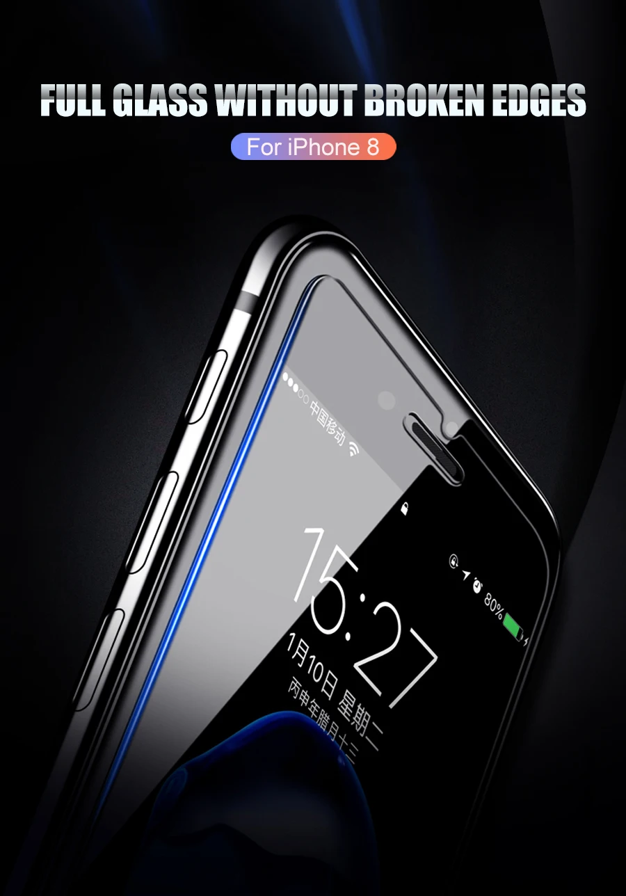 С уровнем твердости 9H 2.5D защитное стекло на iphone X XS 11 Pro Max XR 7 8 плюс Экран протектор Защитная пленка из закаленного стекла чехол для iphone 5S, SE 5 4S 4/6 S 6 Plus Full glue, прозрачная стеклянная пленка чехол