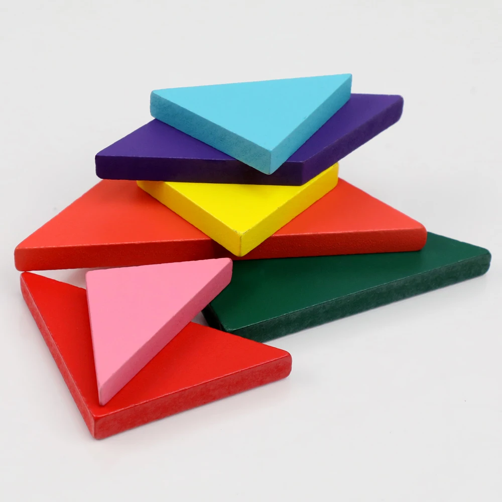 Деревянные Геометрические головоломки доска Монтессори математическая