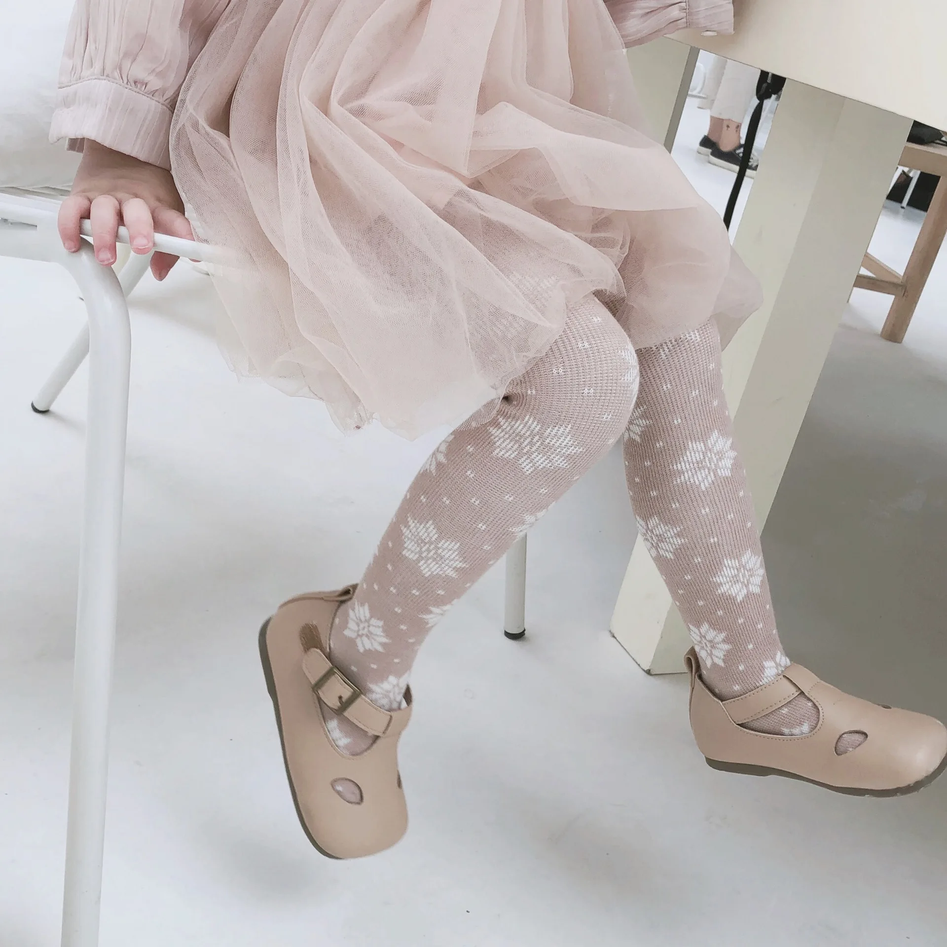 От 0 до 6 лет осенне-зимние рождественские леггинсы для маленьких девочек теплые