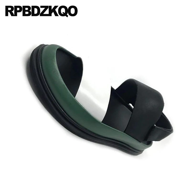 Мужские сандалии из натуральной кожи черные повседневные модельные в