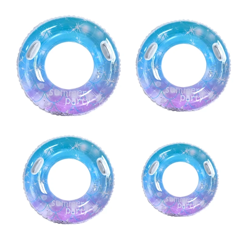 

N58B Swim Circle Colorful PVC Pool Ring Tube For Swimming Pool Beach Summer Circle Pool Float Rainbow Swim Ring Inflatable